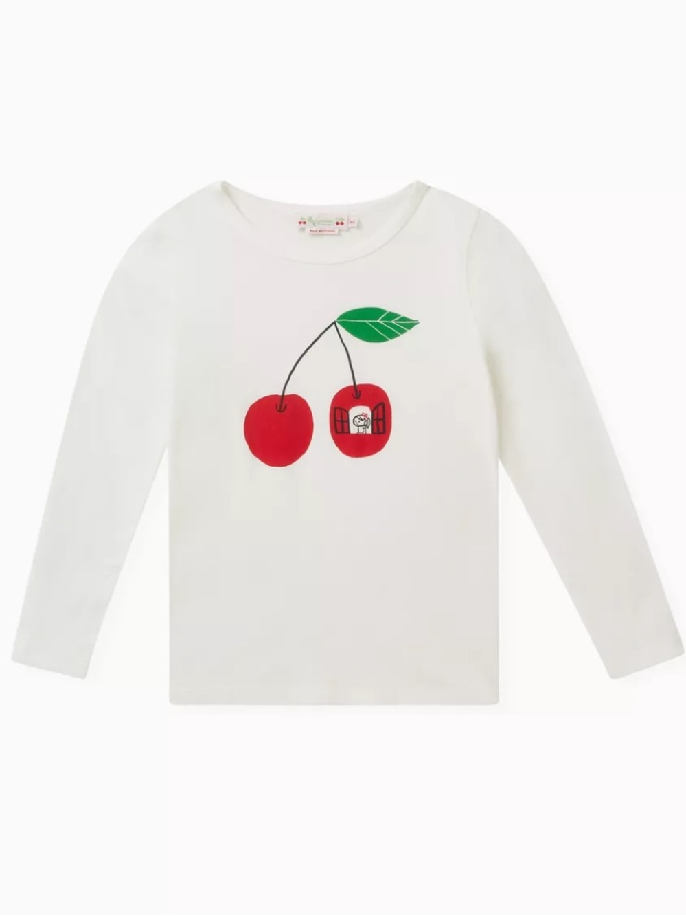 Bonpoint Long-Sleeve with Red Cherry Sz 4A